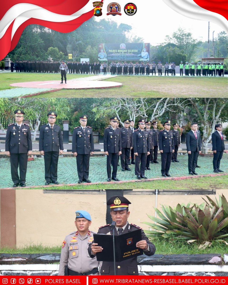 polres_basel's tweet photo. Peringati Hari Kelahiran Pancasila 2026 Polres Bangka Selatan Gelar Upacara Dan Teguhkan Semangat Kemerdekaan https://t.co/wFetddyf0g