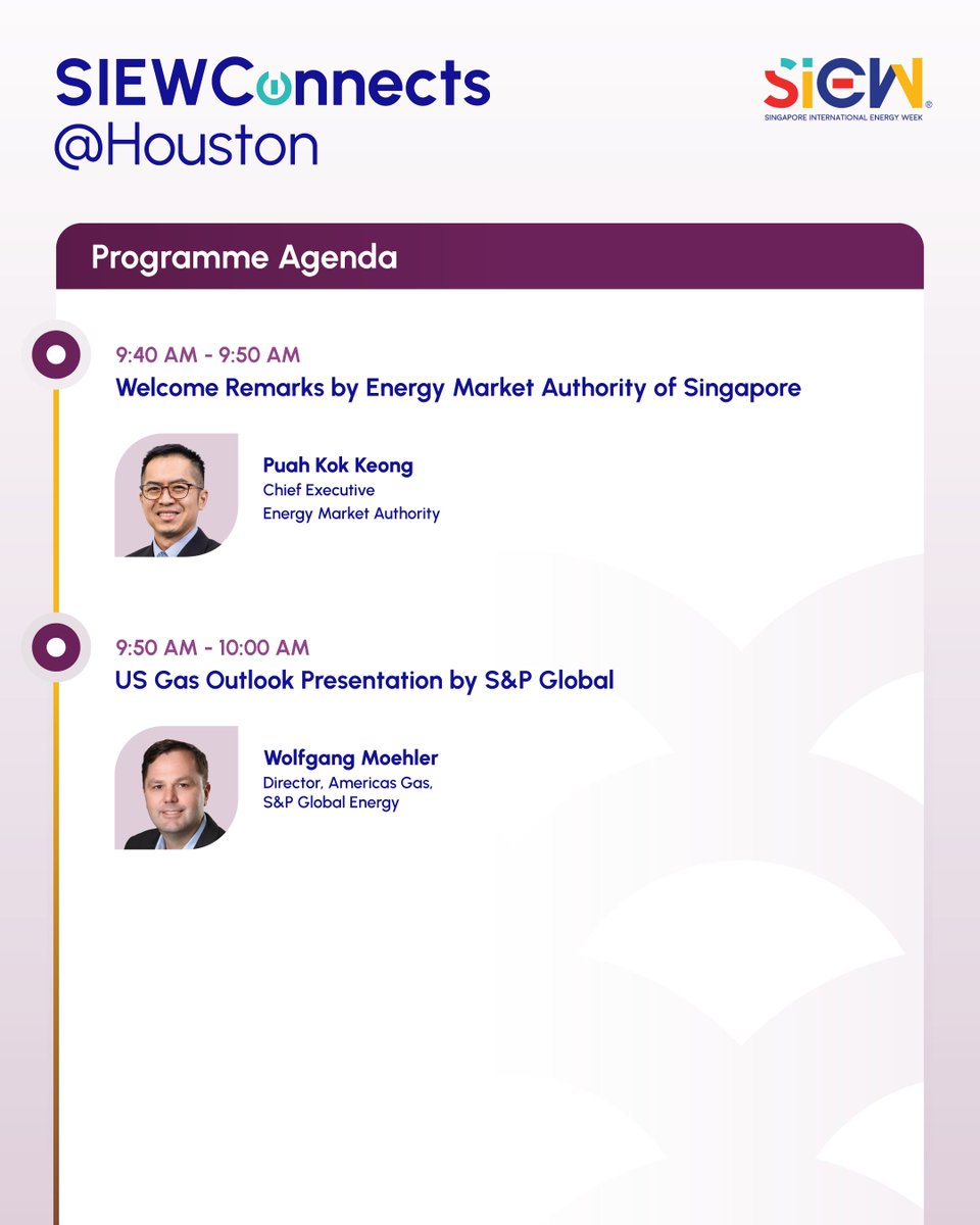 SIEW_sg's tweet photo. Join global energy leaders at SIEWConnects@Houston as they discuss the trends, technologies and investment strategies shaping the future of gas in the evolving energy landscape.
 
Last chance to register: https://t.co/4I9vVFxNjB

#SIEW2026 #SIEWConnects https://t.co/xGpIm0n2B3
