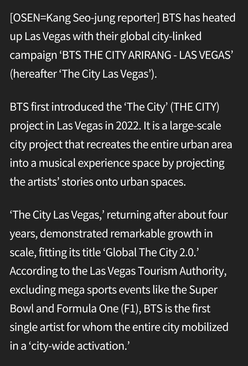 shadow_twts's tweet photo. According to the Las Vegas Tourism Authority, @BTS_twt is the First Single Artist for whom the entire city mobilized in a "city-wide activation" (excluding mega sports events).

- 38 hotels and resorts
- 60 hubs 
- 50 digital billboards
- 10 landmark lightings https://t.co/qgiFSKuAaT