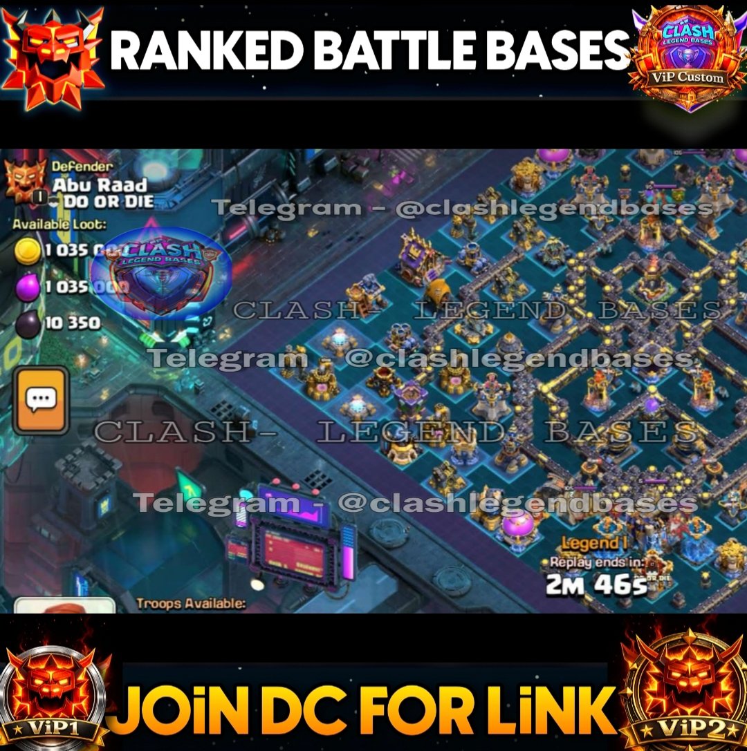 ClashLegendbase's tweet photo. 💎 *Join Membership* / Monthly Basis 💎
For Link  👇 
Open ticket - 
https://t.co/xhxgCkKMwW

Become a member through *Discord:* 
https://t.co/dTA0NXlO2t

#ClashOfClans #ClashEsports #th17BaseLink #clashlegendbases https://t.co/gyNKyoiAPU