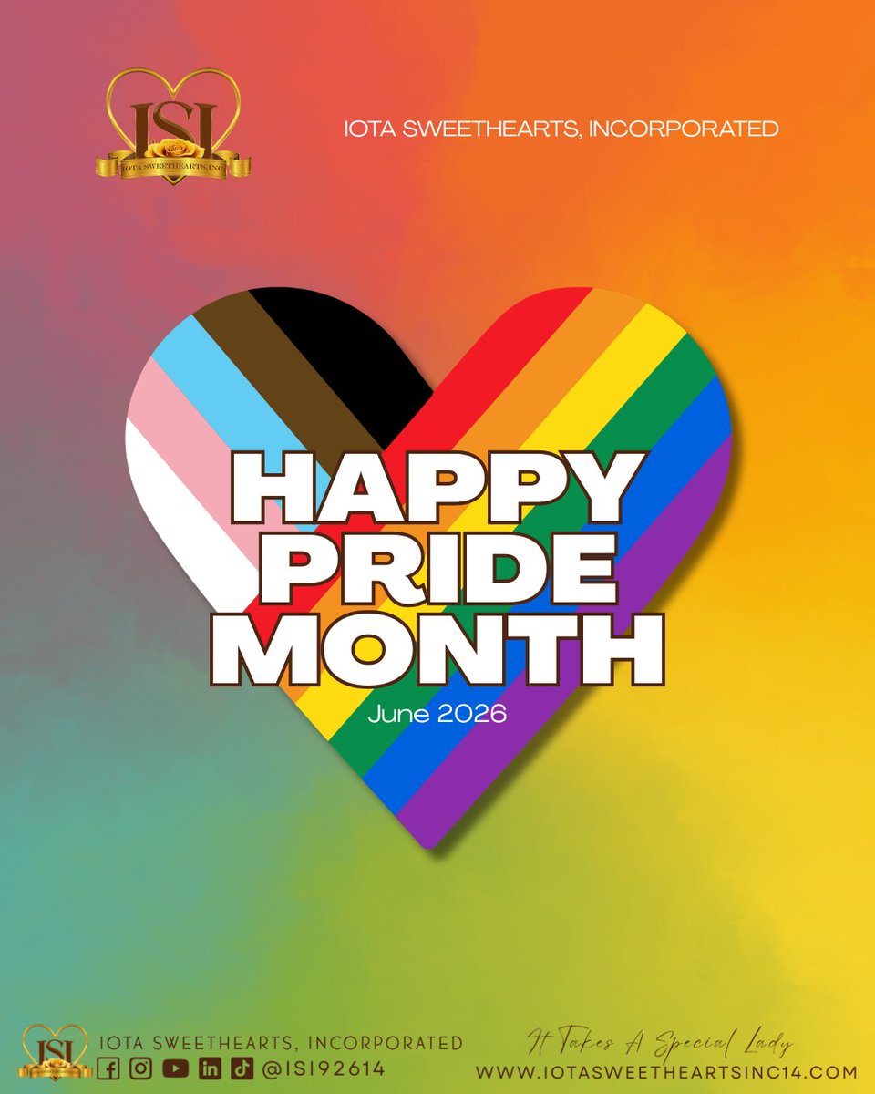 ISI_Houston's tweet photo. This month and every month, we celebrate diversity, visibility, and the power of being unapologetically YOU. Happy Pride Month! 
#PrideMonth #HappyPride #ISI2014 #IotaSweethearts https://t.co/2AmsDvjEG5