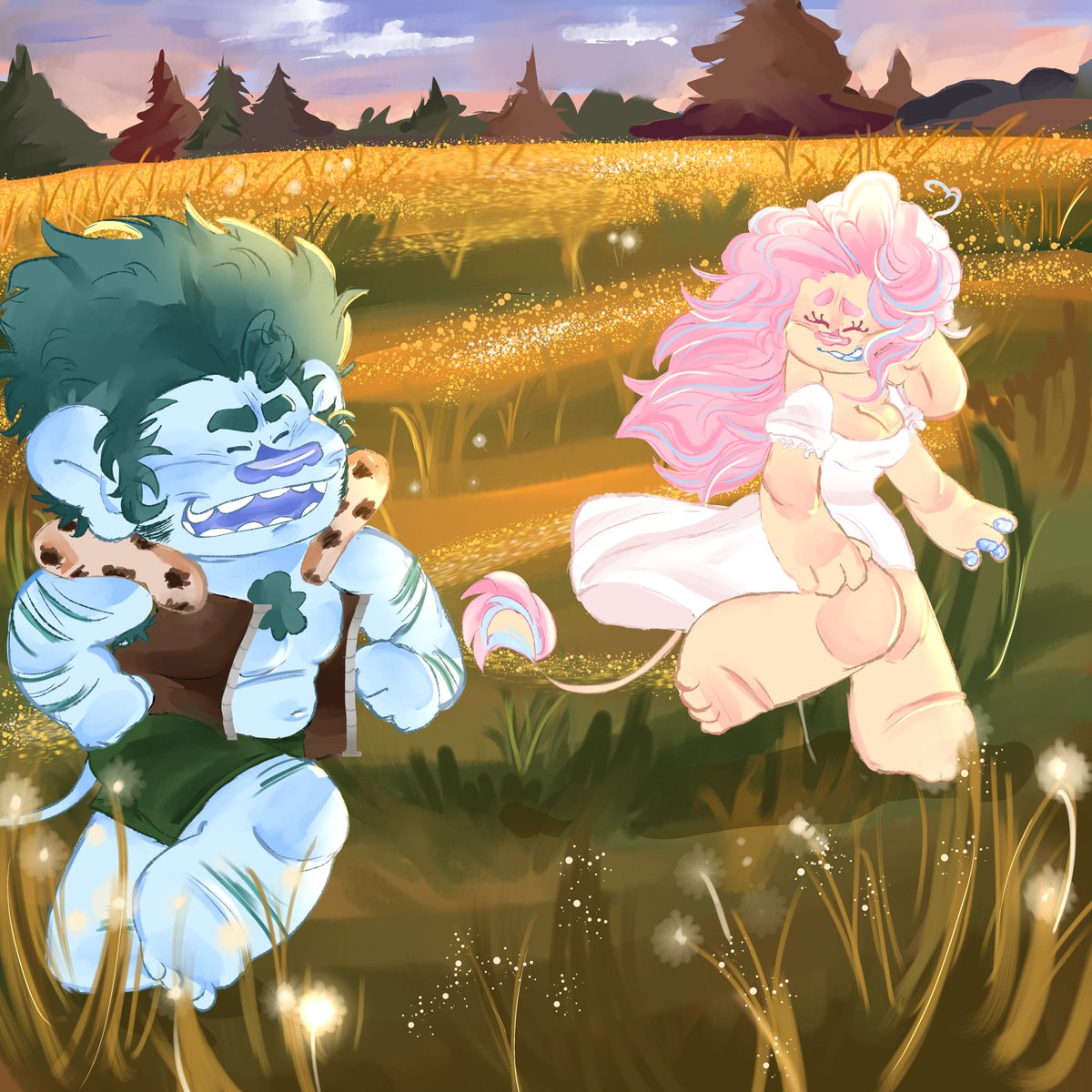 RubyluvsJD's tweet photo. Cutie patooties on an evening date!☀️🌾

#TrollsTWT #Dreamworkstrolls #Sagedory #ocxcanon #yumetwt https://t.co/7mjE9xLSo7