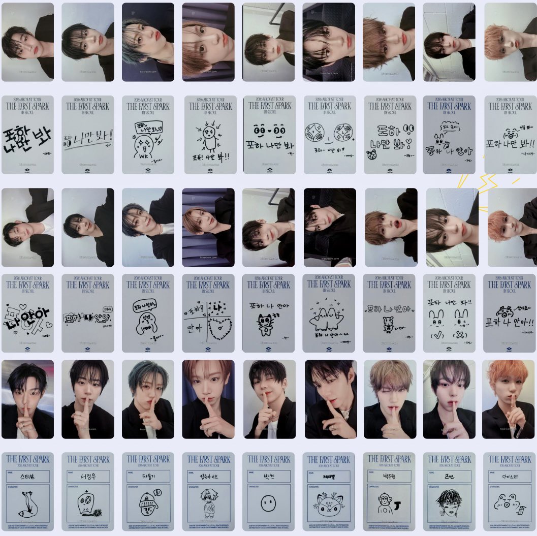 LovelyJourneys_'s tweet photo. SK Con pocas I wanna have because I like the artists and the art behind them. 🥹✨

Also, this specific poca… simplicity is beauty indeed. 🥹🫣

#AHOF #아홉
#THE_FIRST_SPARK https://t.co/1X61a0SaeC