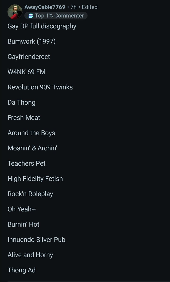 COMPU73R's tweet photo. Happy pride month, thinking about the gay dp discography list someone made https://t.co/12jSd9BGbW