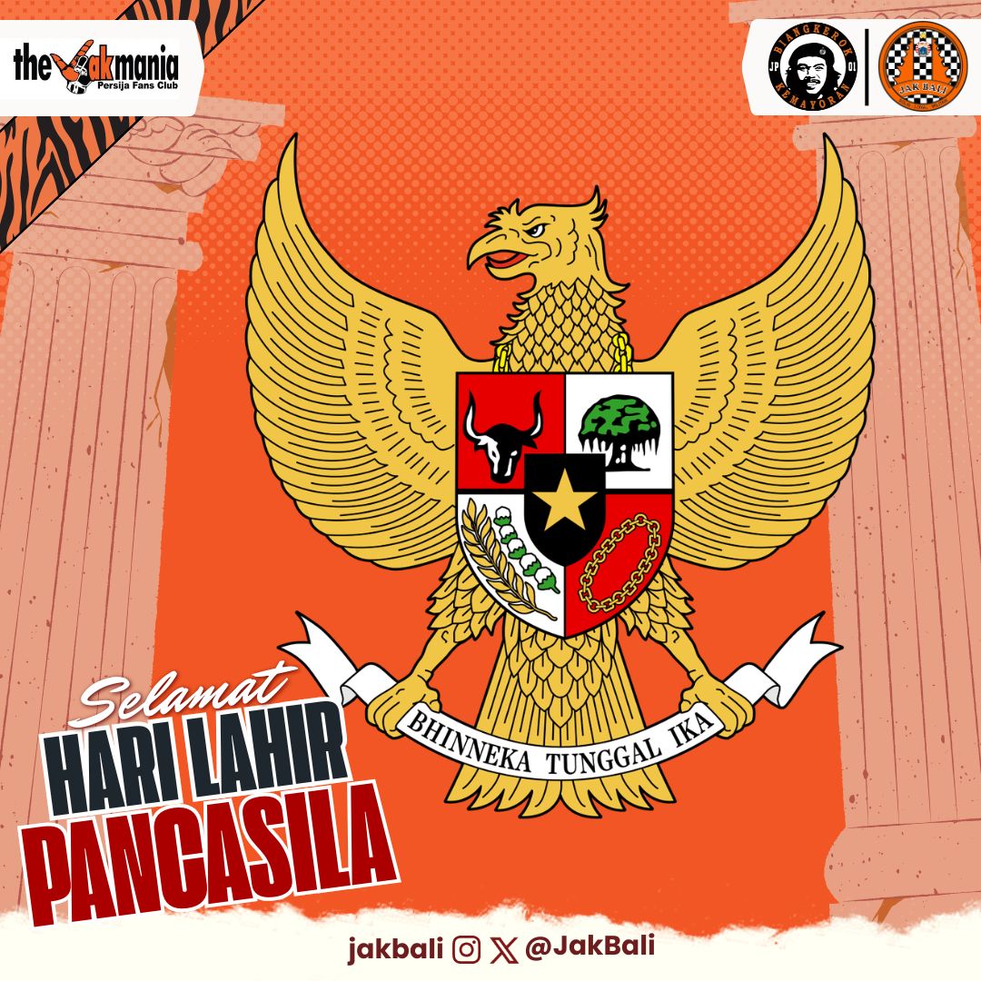 JakBali's tweet photo. Selamat hari lahir Pancasila https://t.co/Q2HYJxd6ic