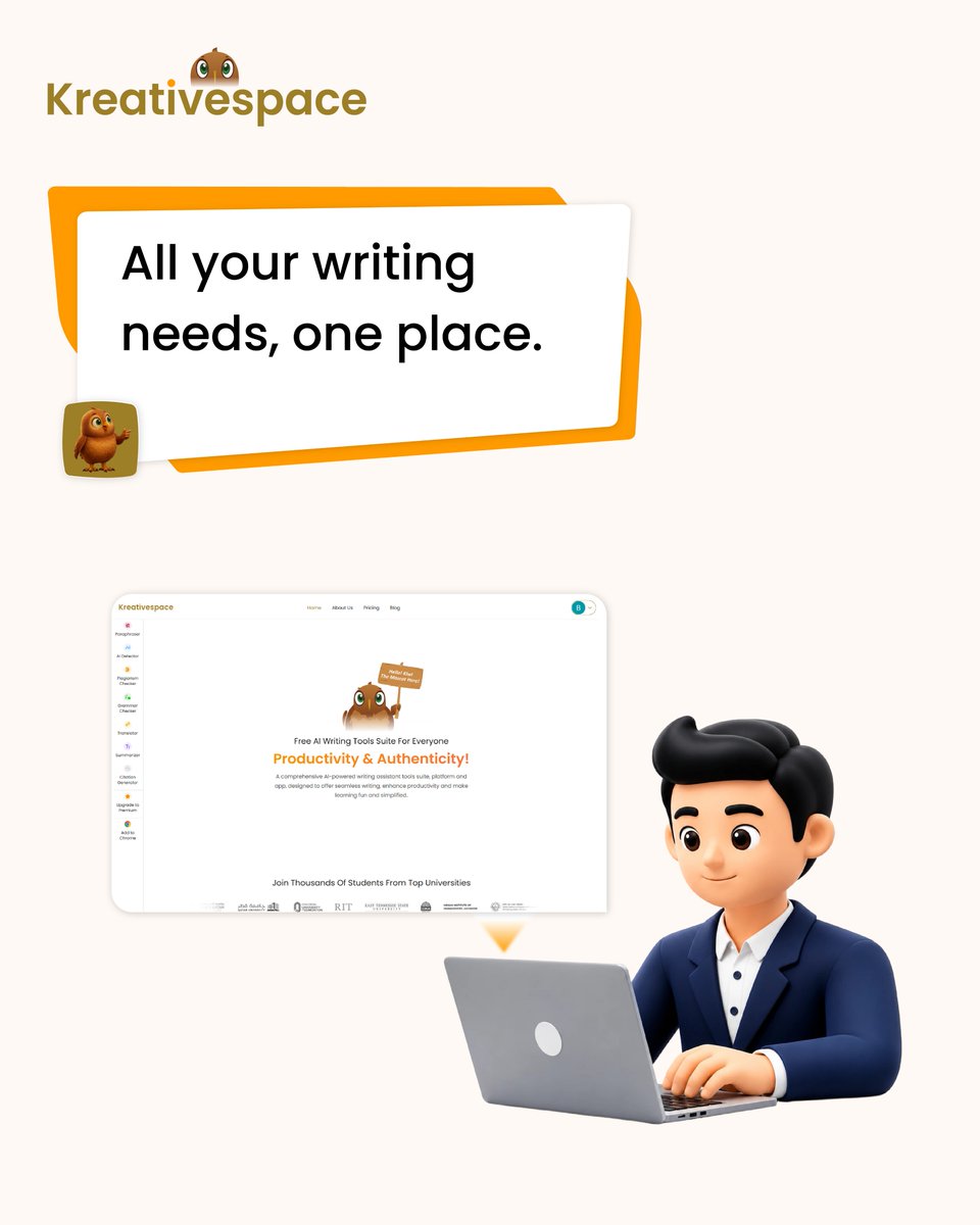 kreativespaceai's tweet photo. Less confusion, more clarity. Everything you need to write better is right here.

#Kreativespace #writingtools #productivity #creators #writingtips https://t.co/nZGMFSF0ZK