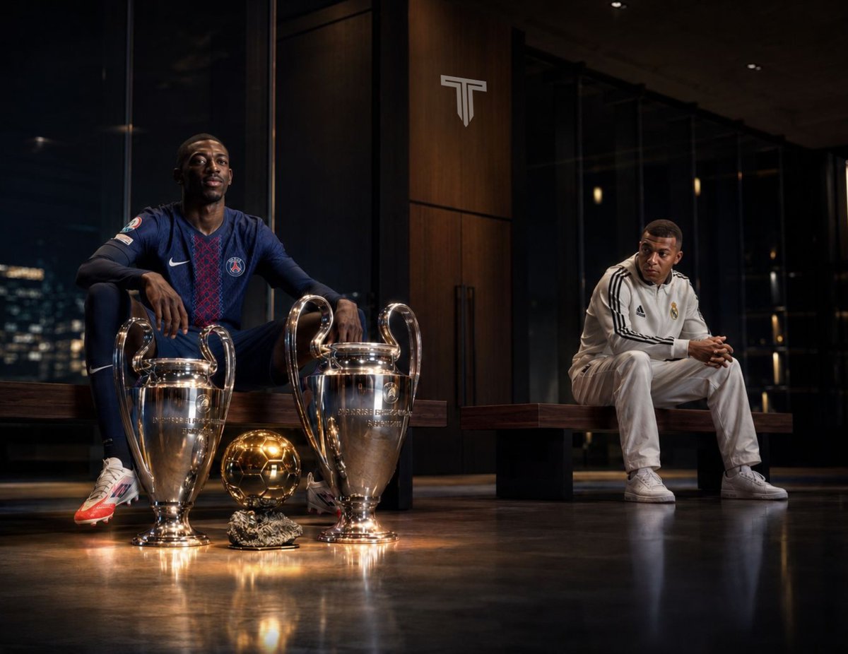TouchlineX's tweet photo. 🤯 Imagine being told in 2018 that Dembélé would end up with 2 Champions Leagues and a Ballon d’Or before Mbappé. https://t.co/XpTThpOtR8
