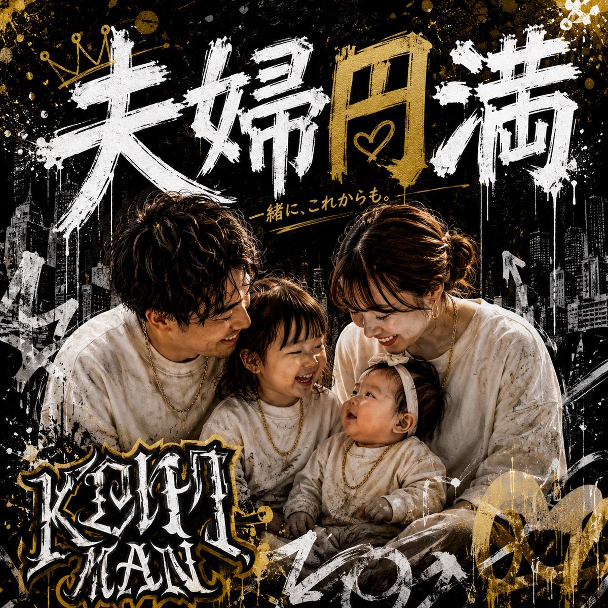 KENTMAN_045's tweet photo. 「結婚なんてするな」
「子供なんて作るな」

そんな言葉ばかりが支持される時代。

だから俺は真逆を歌った。

嫁を愛してる。
子供が生まれて良かった。
家族がいるから頑張れる。

それの何がダサい？

『夫婦円満』
6.9 Release

共感する奴だけ聴いてくれ。

https://t.co/XOKTaMfosY https://t.co/y30qAVnw55