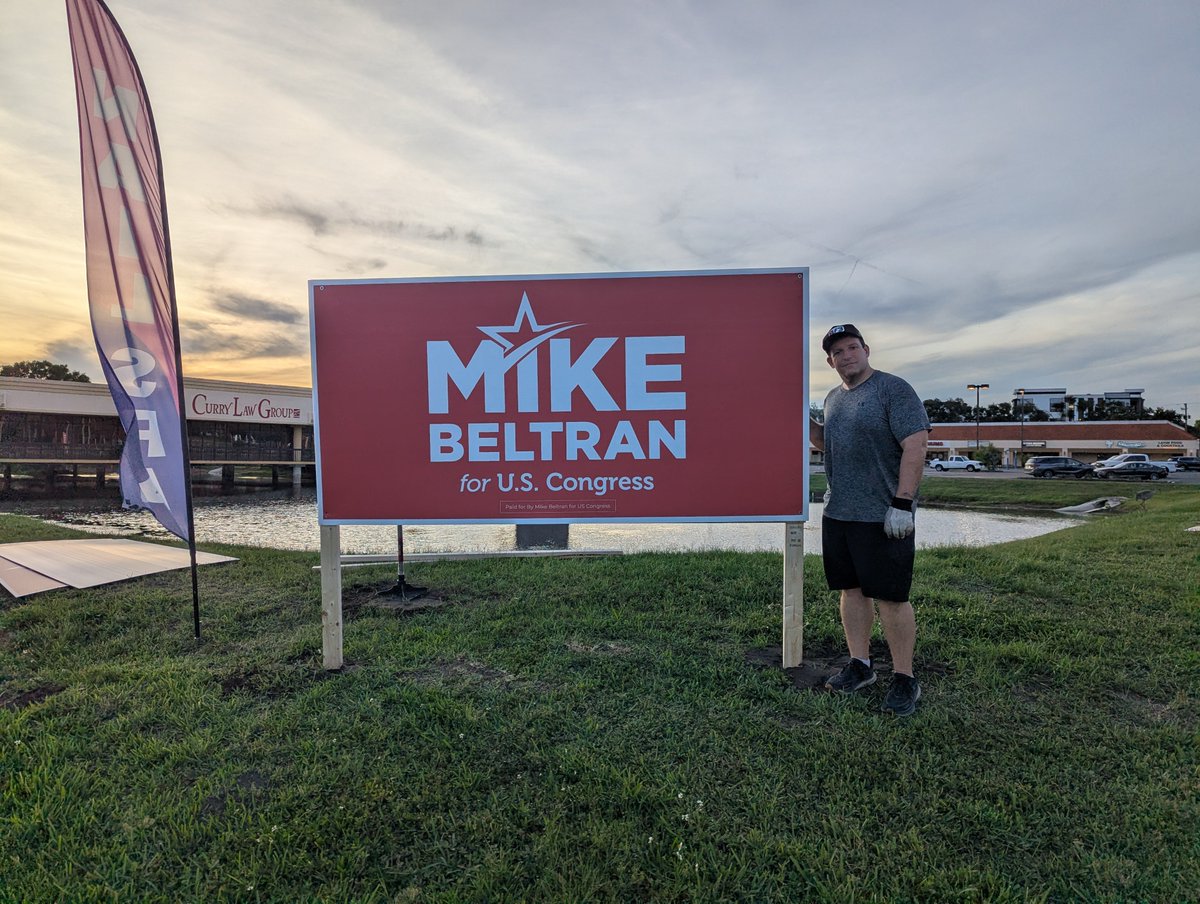 MBeltranFL's tweet photo. Many thanks to my team who helped me put 4x8 signs up this weekend! I'm sharing a photo from my first State House campaign in 2018 along with a photo taken the other day. https://t.co/yDTvInG6Qb
