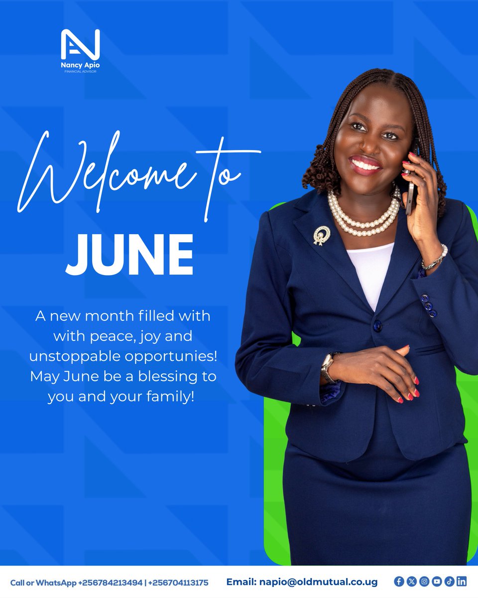 NancyApio1's tweet photo. JUNE IS HERE!

We've reached the halfway point of the year. How are you progressing on your financial goals?

I am Nancy Apio, an award-winning Financial Advisor and Financial Wellness Coach.
Let's make the second half of the year count.

 Call or WhatsApp: +256 784 213 494 https://t.co/U0XwS9yaEH