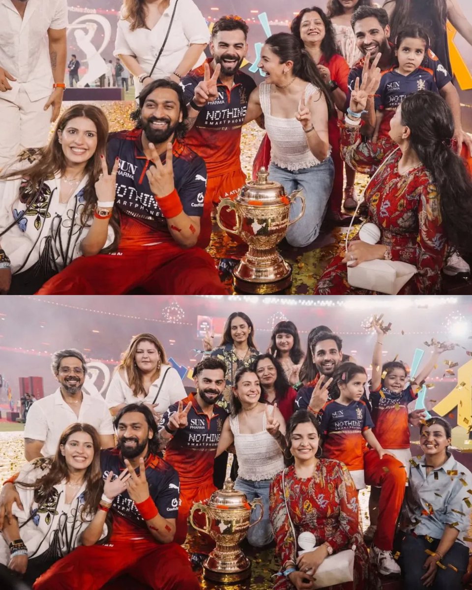 IIFA's tweet photo. A night to remember! Family and loved ones of RCB players  were all smiles as they celebrated the franchise's second consecutive IPL win ❤️

#IIFA #Bollywood #RCB #IPL2026

PC: NDTV https://t.co/73v2xYDijA