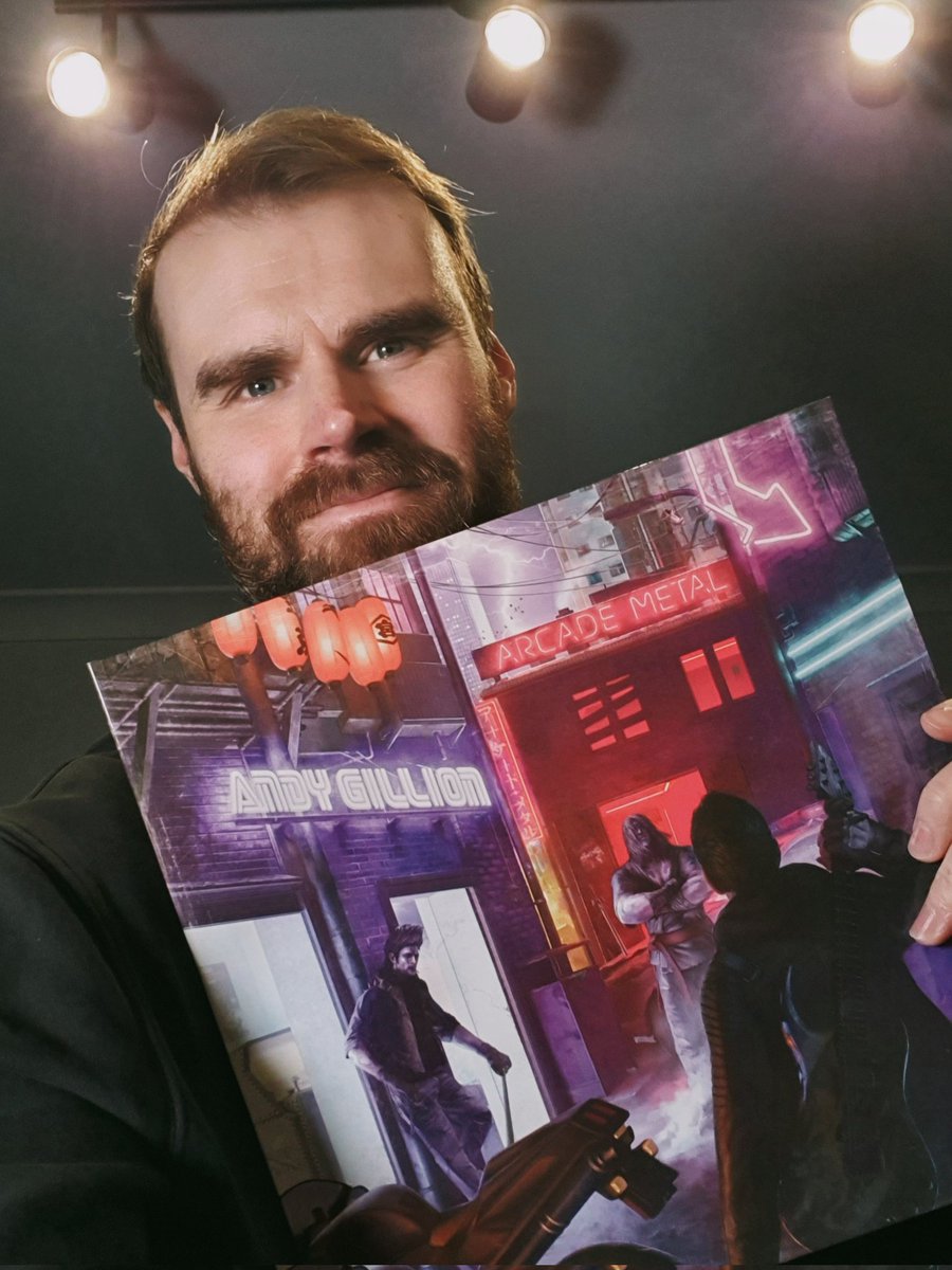 AndyGillion_'s tweet photo. Last week, I sold the final vinyl copy of "Arcade Metal". I know how lucky I am to have the supporters and listeners that I do. Thanks to anyone who grabbed one of these - it truly means a lot 🙌

#arcademetal #chiptune #synthwave #guitar #videogamemusic https://t.co/7qVgxXmbmi