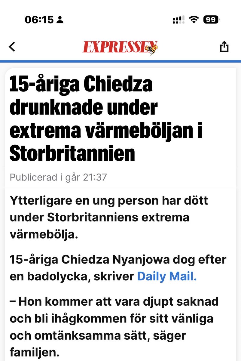 rogerkock's tweet photo. Det var alltså värmeböljan som fick henne att drunkna. 🧐 https://t.co/8oKJ7v7UpM