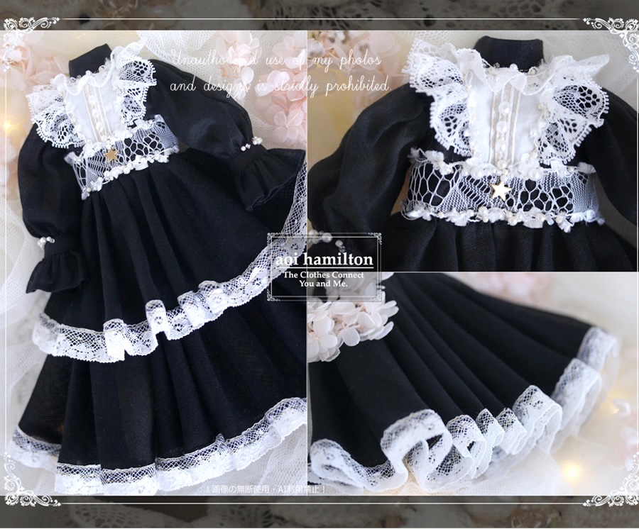 aoihamilton's tweet photo. 引用元のドレスを幼SDサイズに変えて作ってみました

小さい分縫製も装飾も大変だったけど、可愛くできた気がする👗🪡🫧 https://t.co/vXiZdoCONr