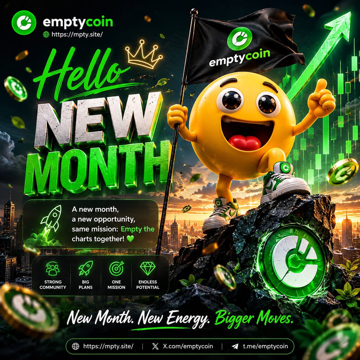 mptybc's tweet photo. 🚀 EMPTYCOIN COMMUNITY UPDATE — JUNE 2026

Welcome to June, Emptycoin family!

Five weeks ago, we successfully launched the Emptycoin Blockchain. One week ago, we delivered our public Explorer. What many thought was impossible is now reality.

https://t.co/ms3cbwgG1j

From a market cap of $1.6K, to $34K, to $149K, and now stabilizing around $86K, Emptycoin has consistently proven that builders and believers can achieve extraordinary things together.

🎯 Our next target: $500K Market Cap.

To make this happen, we are launching the:

🎙 EMPTYCOIN JUNE MARATHON SPACES

📅 Every Working Day
❌ Except Thursdays & Saturdays
⏰ 8:30 PM Daily
📍 X Spaces

For the next 30 days, we will educate, onboard, network, and spread the Emptycoin vision across the crypto ecosystem.

Every member has a role:
✅ Join the Spaces
✅ Invite friends
✅ Shill Emptycoin
✅ Share our achievements
✅ Support the ecosystem

We promised & built the chain⛓️. 
We promised, & built the explorer🔍.
Now it's time to build the community 👥 and the market 📊.

$500K is the next milestone.

Let's work. Let's grow. Let's win.
