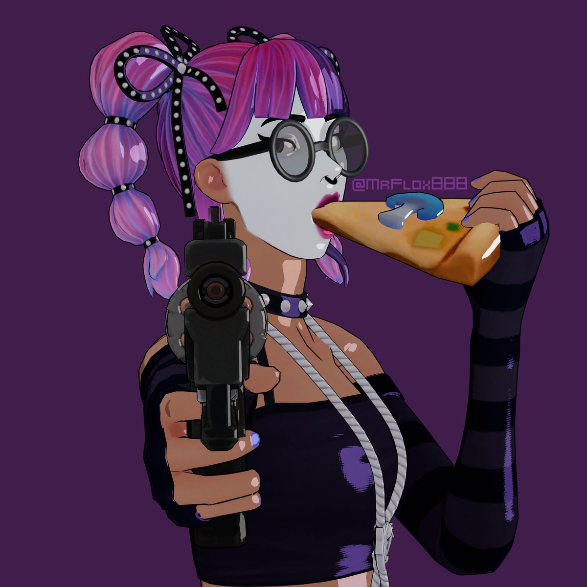 MrFlox888's tweet photo. The Overwatch challenge, but cel shaded as an experiment with shaders on the plum.🔫🍕

#FestivalLace #LaceFortnite #Fortnite #FortniteArt #FortniteFanArt #Fortnite3D #FortniteRender #FortniteLace #フォートナイト https://t.co/Da6UcaIdsH