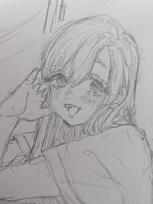 赤ちゃん抱っこしながら落書き。
久しぶりに絵を描いたなあ。 