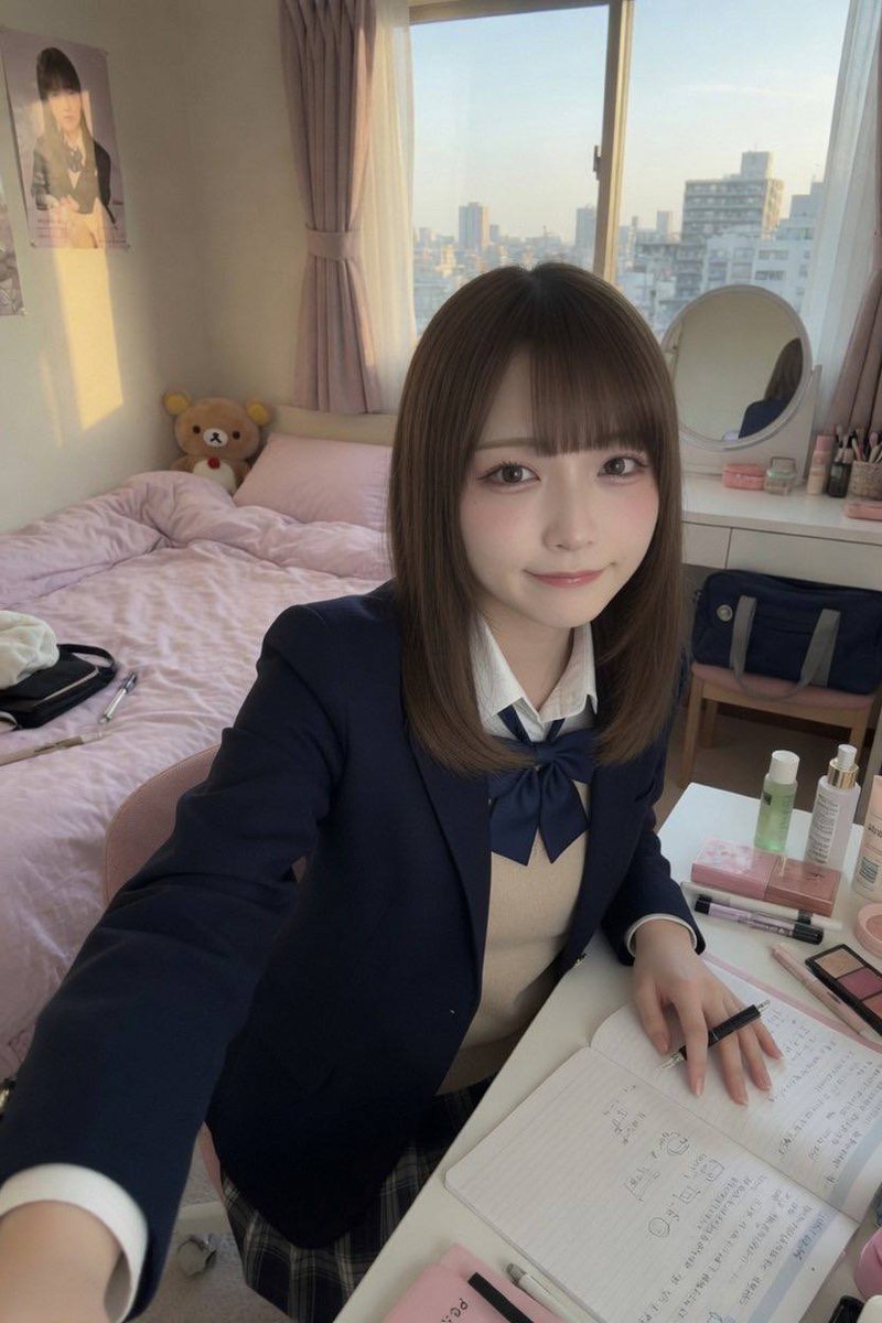 LocalGirlsArc's tweet photo. 日奈やで☁️

帰ってきてからテスト勉強してる〜。
まだ大丈夫やろって思ってたのに、気づいたらもう結構近かった…。
とりあえず今日できるとこまでは頑張っとこかな📖✨
#JK
#女子高生
#日常
#自撮り
#fyp
#fypシ https://t.co/bGZxC3CRme