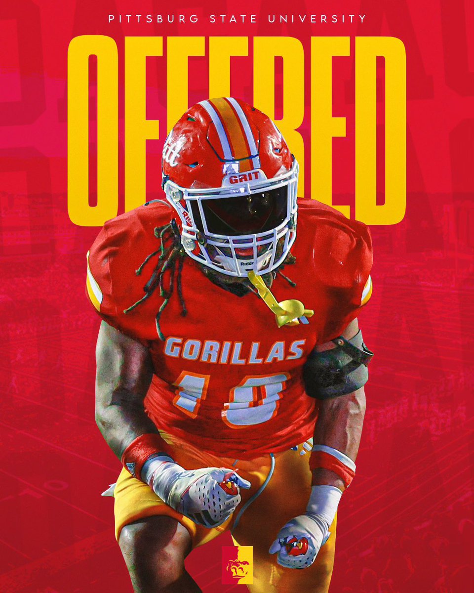 12x_marcus's tweet photo. After a great conversation with @Gregg_Hollins I’m blessed to receive an offer from Pitt State University #agtg #OAGAAG❤️💛

@GorillasFB @twilsongog @CoachJRob56 @dctf @Coach_Hill2 @Coach_Moore5 @CoachCPetersen @CoachCD20 @TxThreat7v7 @ProsperEaglesFB https://t.co/hwT5px3xsC