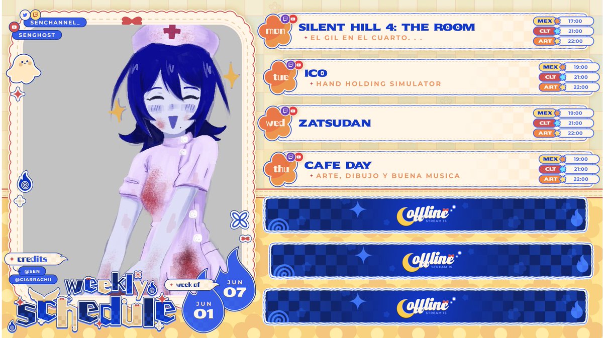 SenChannel_'s tweet photo. 📅 El menu de la senmana o1.o6 ~ o7.o6
⸝⸝ ★links
﹒ 🌼 ୨୧ https://t.co/W5C2oCn7d8
☎ ﹒https://t.co/n330pQ37kN
♡ https://t.co/wjgVyCLkvd 𝅄 ☕
⸝⸝ ★tags
📹: #SenChannel
🎨: #PhantasmArt
🔞: #NSENFW https://t.co/u2JjBbxEAx