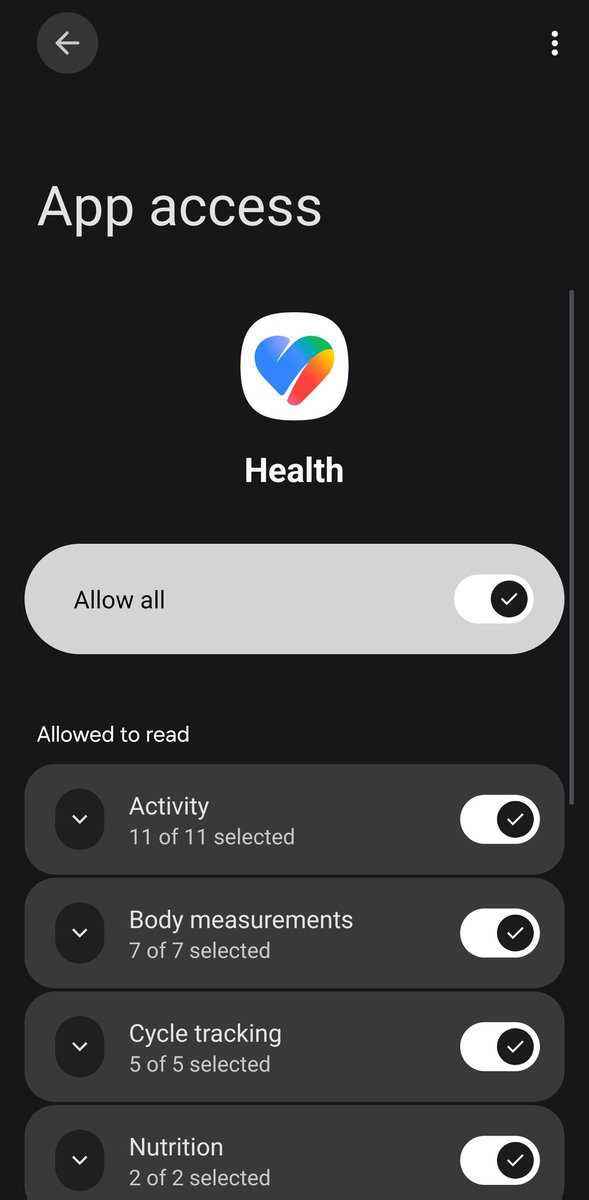 Sweetpie314's tweet photo. ถ้าเป็นพรี่ Android จะมีสิ่งที่เรียกว่า "Health Connect" ของระบบ ที่แต่ละแอปสามารถแชร์หรือดึงข้อมูลสุขภาพส่วนกลางได้ ดังนั้น สมมติใช้ Galaxy Watch ของ ซซ ก้ให้ Google Health อ่านข้อมูลได้ แต่จะใช้ข้อมูลตามที่มี (อย่างในรูป G. Health บอกไม่สามารถอ่าน Sleep Score จาก 3rd party ได้) https://t.co/RpBAPQ8FGu