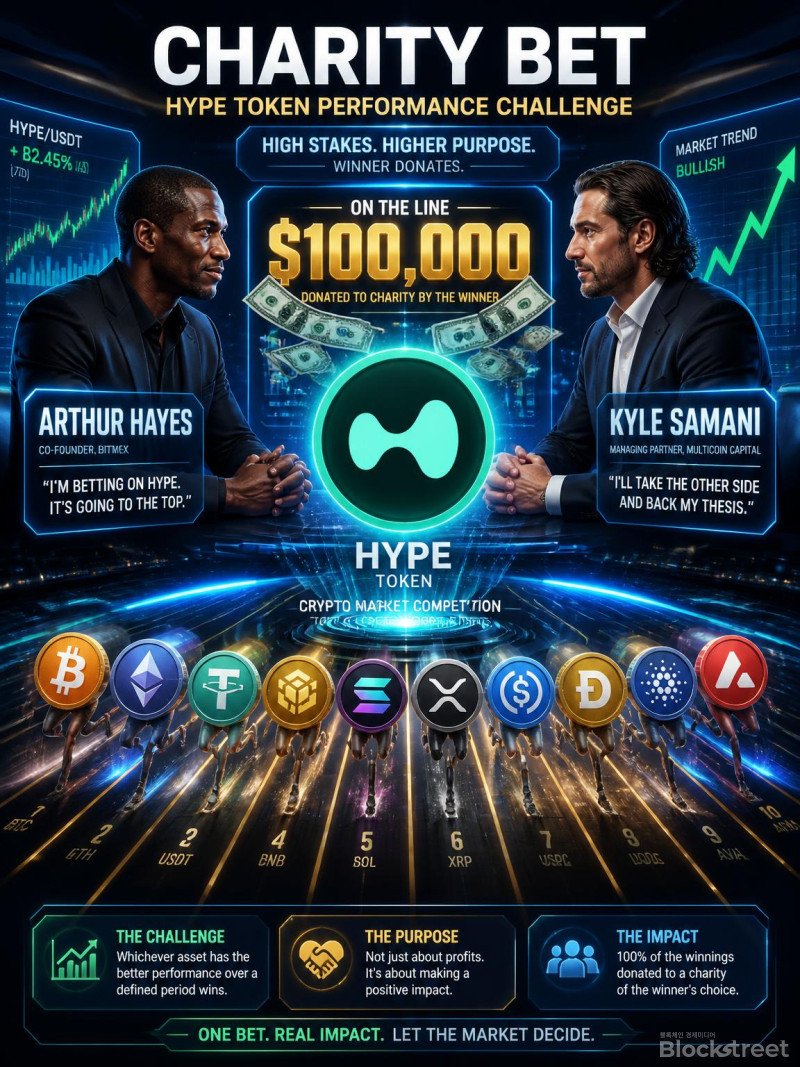 antzcoiner's tweet photo. BitMEX 공동 창업자 아서 헤이스가 멀티코인캐피탈의 카일 사마니에게 10만 달러 자선 베팅을 제안했습니다. 베팅 내용은 '연말까지 HYPE 토큰이 시총 10위권 암호화폐 전체를 상승률로 제압한다'는 것으로, 사마니의 응전 여부에 업계가 주목하고 있습니다.

#ArthurHayes #KyleSamani #Hyperliquid https://t.co/9jvd7nljTn