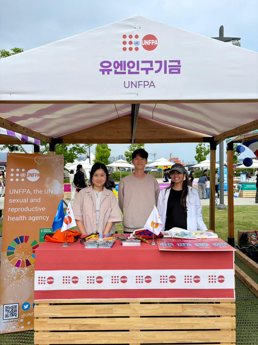 UNFPASeoul's tweet photo. Honoured to have been a part of the 2026 Busan Global Citizen Festival! Through an interactive booth, we engaged with citizens from all around the world, introducing UNFPA’s important mandate in #SRHR and #GBV. Thank you Busan Global City Foundation for this special opportunity! https://t.co/8MpLdHBhCh