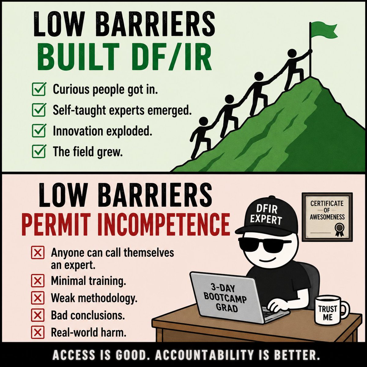 DFIRTraining's tweet photo. Both can be true at the same time. https://t.co/7QkxiSWWzz