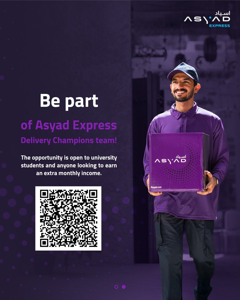 AsyadExpress's tweet photo. Be part of #AsyadExpress delivery champions team, and earn an extra monthly income! https://t.co/7D3lrU0BsN