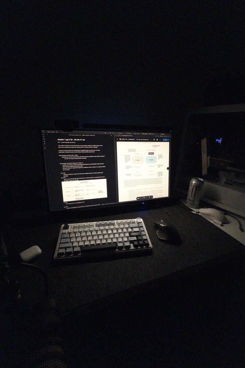 ericenci's tweet photo. i am deciding to hold myself accountable this summer by sharing everything productive i do everyday  

day 1  

- completed chapter 1 of "building a large language model from scratch" by Sebastian Raschka  

- did a SAT practice test & 50 additional practice questions  

follow to see where this ends up