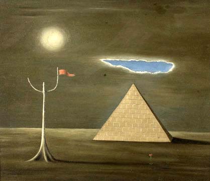 womensart1's tweet photo. Surrealist Gertrude Abercrombie, 
A Terribly Strange Tree, 1949 #womensart #SurrealistArtWeek https://t.co/7cIOwDnmJd