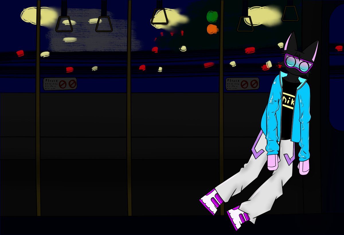 duosionplush's tweet photo. on the train #art more oc development ig still in snow gear its cold on the train and taking off things with mitts is hard (you try it) https://t.co/M0WXIkB9sB