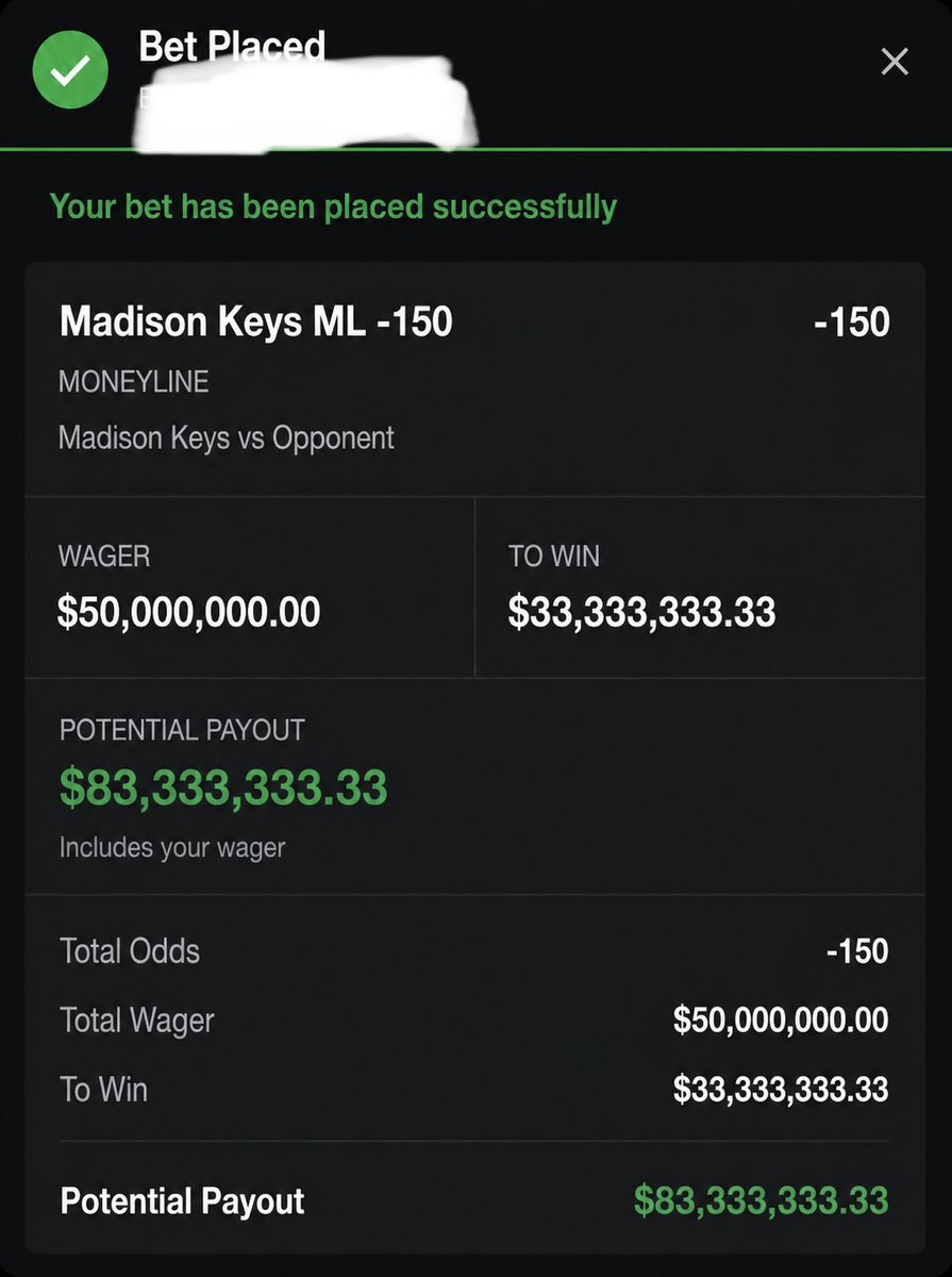 profitfades's tweet photo. Woman’s French Open free 🎾 investment for yall 

50 million dollar play https://t.co/ZXE6MkaKLS
