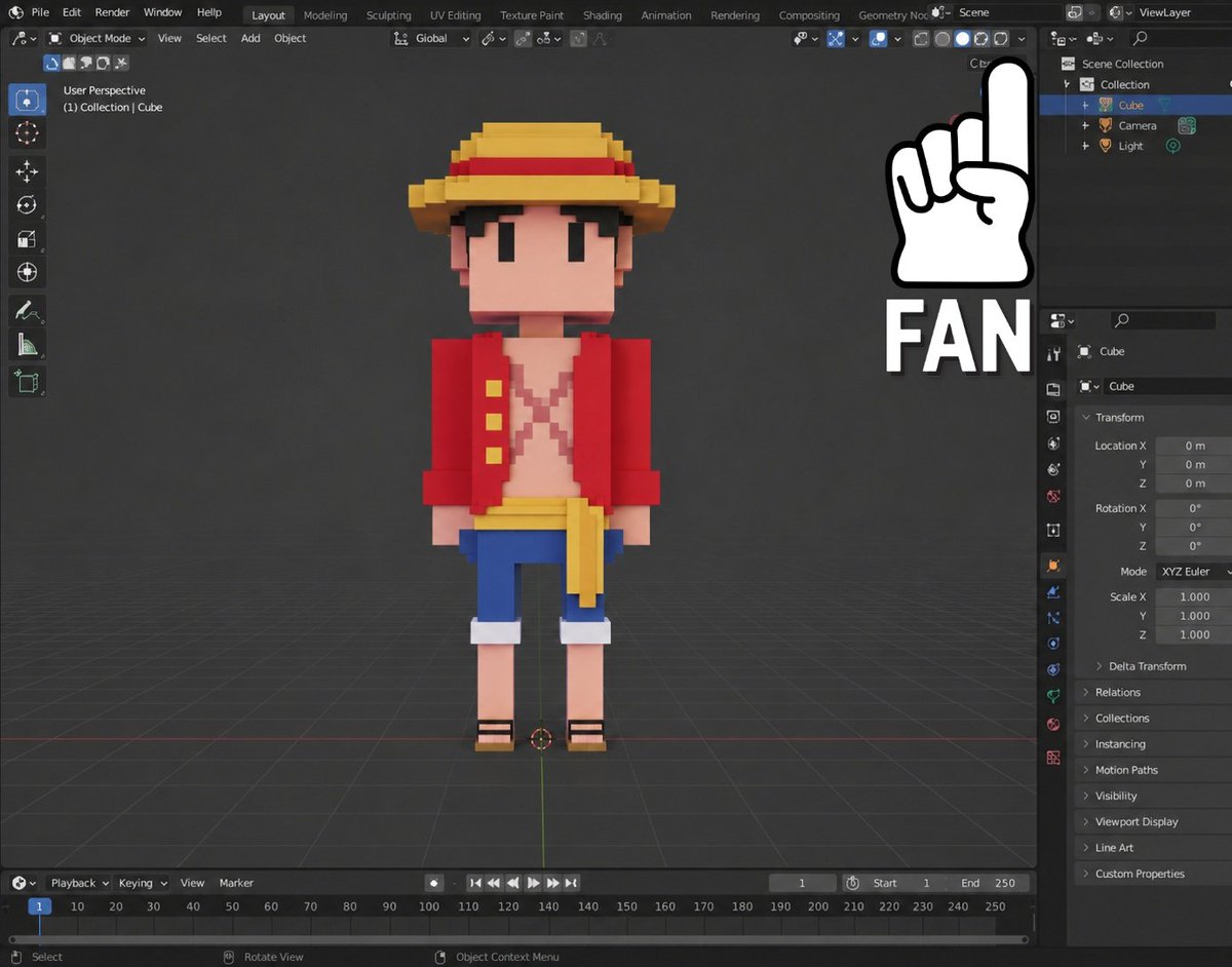 FeelDeepest's tweet photo. @EricCLFung   the One Piece Fan 🔥
Created by me @FeelDeepest 

@MeebitsNFTs @OnePieceAnime https://t.co/EKlB2OZvcB