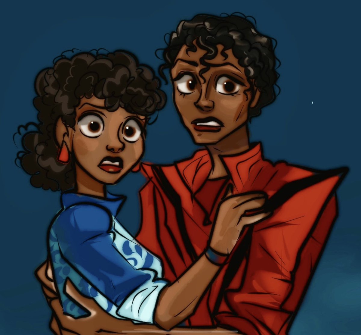 teadrawstuff's tweet photo. Cuz this is thriller HEE HEE #michaeljackson #mjfanart sorry guys I saw rhe Michael movie 3 times I’ve been insufferable https://t.co/CDtEui9UT8