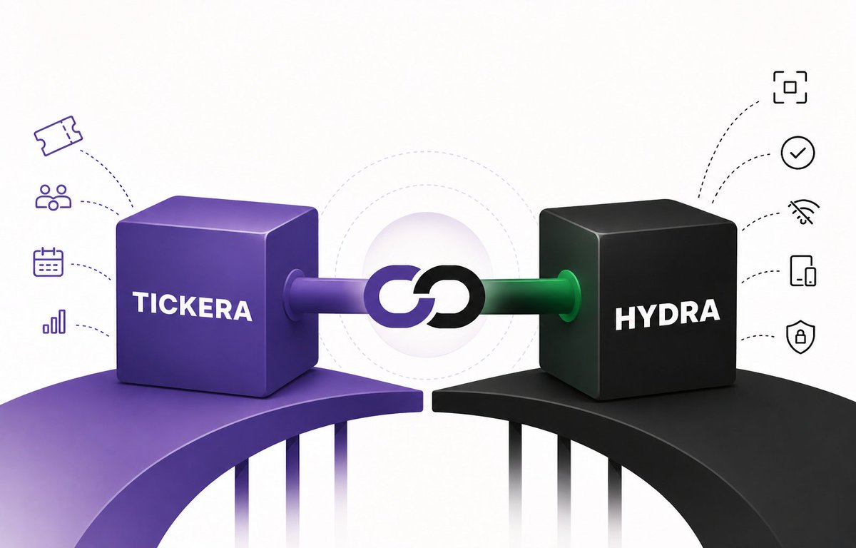 TickeraApp's tweet photo. Check-in that can’t afford to fail? Meet Hydra.🛡️We’ve teamed up with the creators of Hydra to offer a powerful new check-in option for Tickera.
✅ Offline-first &amp; local network syncing 
✅ Clear, actionable validation messages 
✅ Kiosk mode 
Learn more: https://t.co/6I1Us5tYZO https://t.co/VNvU1T5wxq