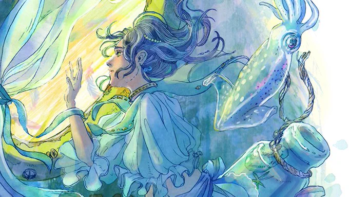 海の中にいるいろんな色の生き物が描きたかった作品です。 フルサイズは⇨