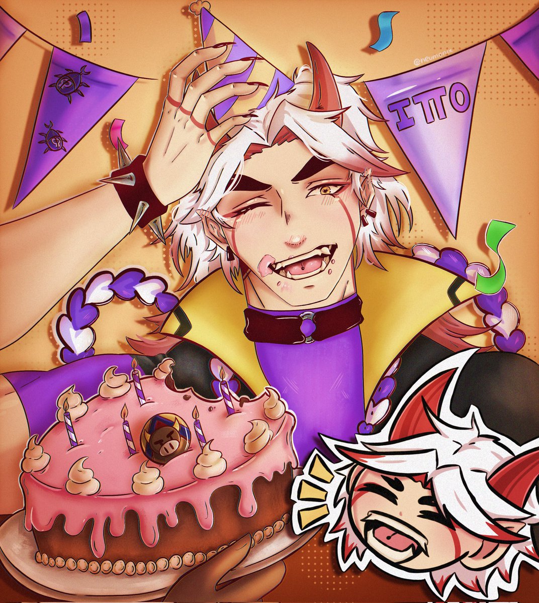neumonix's tweet photo. HAPPY BIRTHDAY, ITTO!!! 

#荒瀧一斗生誕祭2026 #GenshinImpact #AratakiItto https://t.co/ZVxdyaAhjK