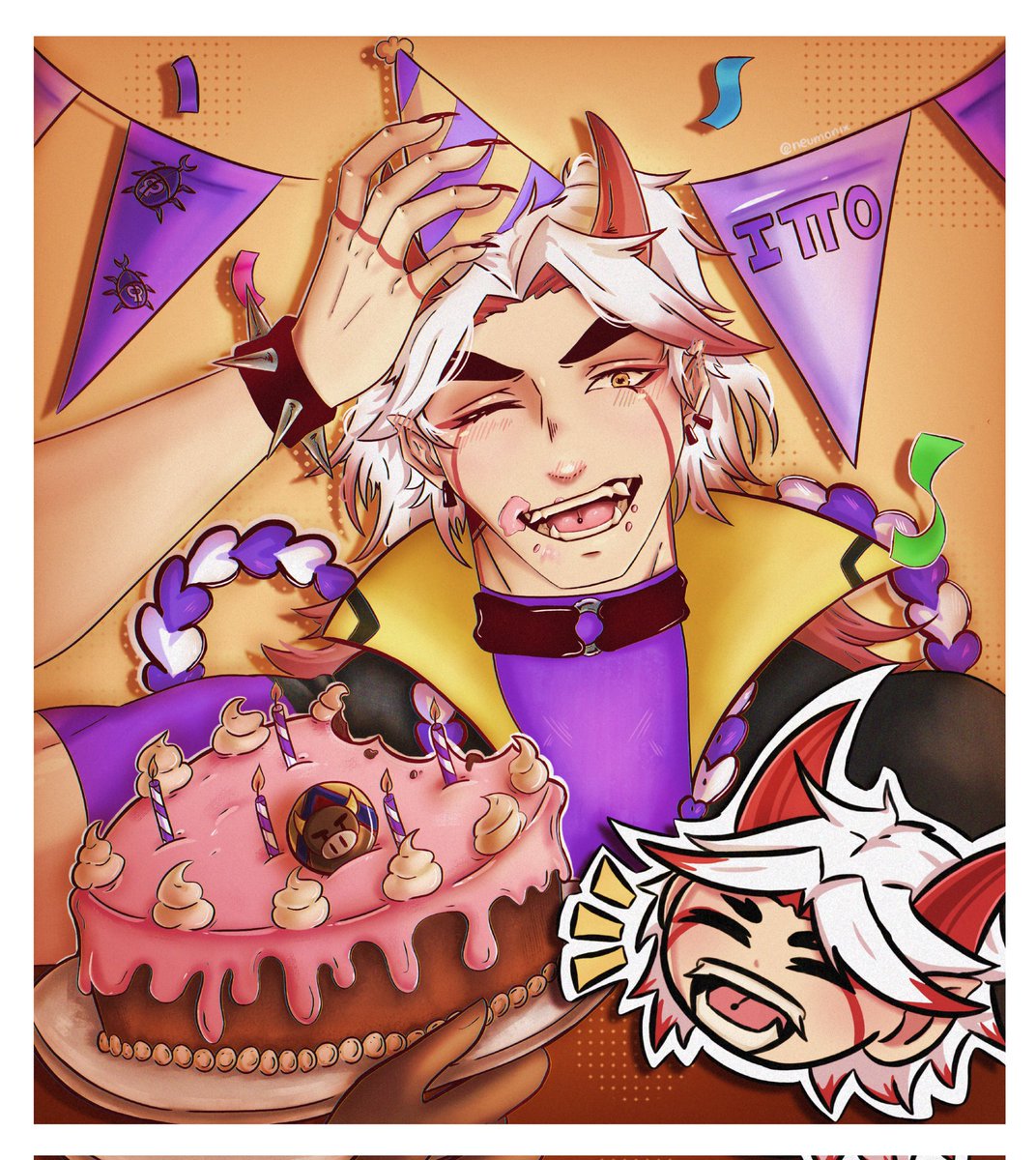 neumonix's tweet photo. HAPPY BIRTHDAY, ITTO!!! 

#荒瀧一斗生誕祭2026 #GenshinImpact #AratakiItto https://t.co/ZVxdyaAhjK