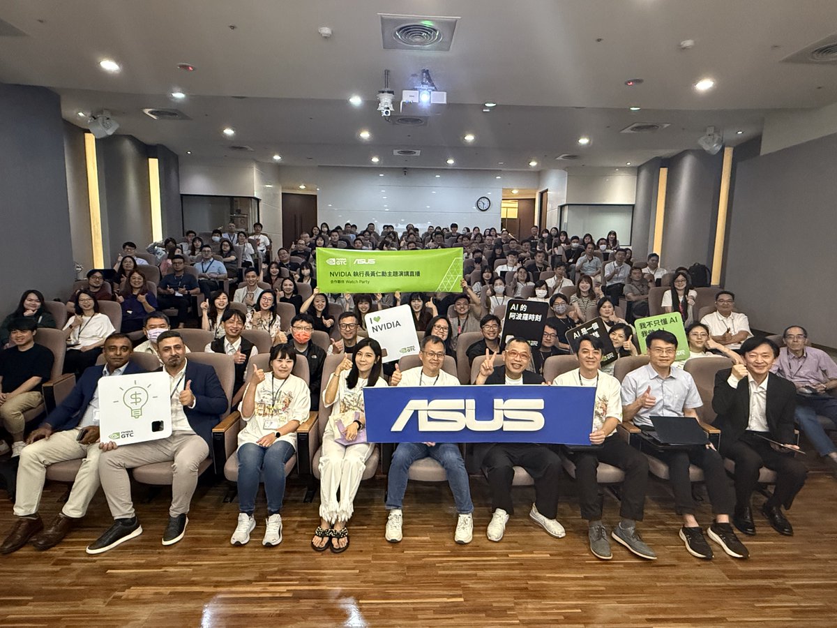 NVIDIAGTC's tweet photo. The excitement is real—nearly 70 watch parties around the globe are coming together for CEO Jensen Huang's keynote live from Taipei.  
Get your popcorn ready. 🍿 Watch now: https://t.co/0OwbJ6WMsr
It's time. #NVIDIAGTC https://t.co/jWKJAC6i71