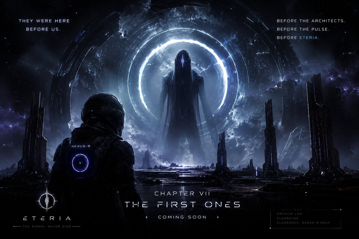 ProjectEteria's tweet photo. ⚠ THEY WERE HERE BEFORE US

Before the Architects.
Before the Pulse.
Before Eteria.
And now they have returned.
Chapter VII soon.
#Eteria #SciFi #Lore https://t.co/tr3ltDK5p0