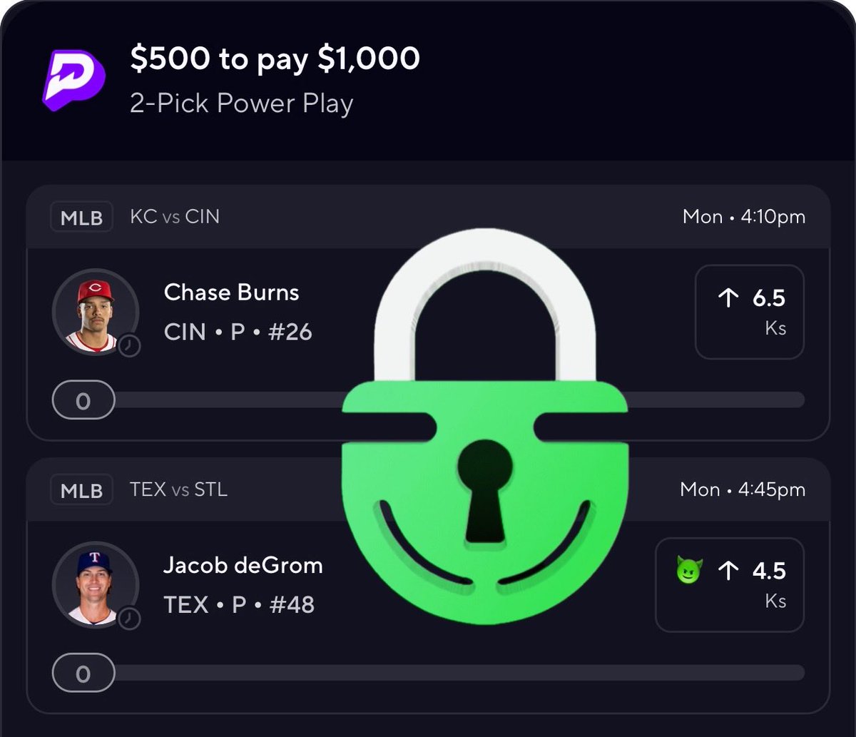 LevsLocks's tweet photo. MLB POTD ⚾️ If my parlay hits, I’ll send $50 via Cash App to one lucky person who likes and retweets this tweet! 🔥 Must like and retweet to enter. Let’s eat! 🍽️

#MLB #PrizePicks #Betting https://t.co/ZEafE1AUSc
