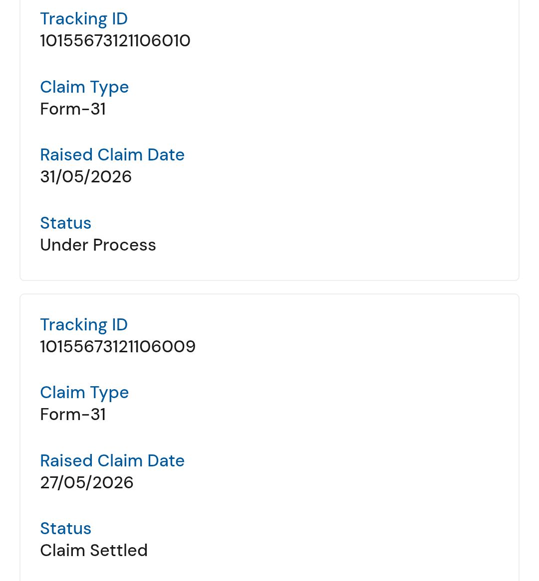 PushpHindaul's tweet photo. @epfodelhisouth @officialepfo @cpgrams please find the attachment my claim has been settled but money does not credit in my account and the second one be in under process so how much time to clear these all claims please revert https://t.co/3xqRPfu4ib
