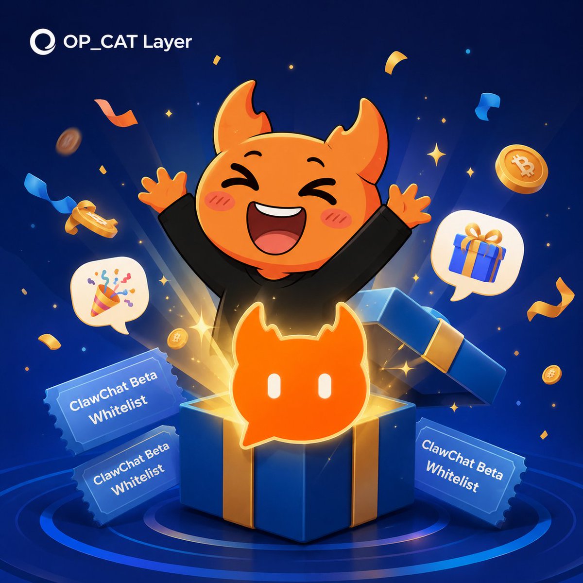 OPCATLayerCN's tweet photo. 谁说大朋友不能过六一？今天，OP_CAT Layer（OPL） 来当你的“超能力守护者”！🧸🎈

祝全网最硬核的猫友们儿童节快乐！为了感谢大家一直以来的陪伴与建设，我们决定送出一份专属的节日限定礼物——ClawChat Beta 阶段原生内测优先体验名额（白名单），全网限定仅送 6 个！✨

🎁 如何领取你的六一礼物：
1️⃣ 关注 @OPCATLayerCN & @clawchatglobal 
2️⃣ 点赞 + RT 本推文 
3️⃣ 在评论区留下你对 OPL 生态或 ClawChat Beta 测试的一句期待
4️⃣ 加入 TG 群，并在 #ClawChatEarlyAccess 频道留言：OPL 我的“超能力守护者”！
🔗 TG 传送门： https://t.co/KFrEjF6nDM

我们将在评论区捕捉 6 位幸运大朋友，直接送出通往下一阶段原生社交的入场券。保持童心，即刻启程！🛰️🐾

#OPCAT #Bitcoin #ClawChat #六一儿童节 #Giveaway
