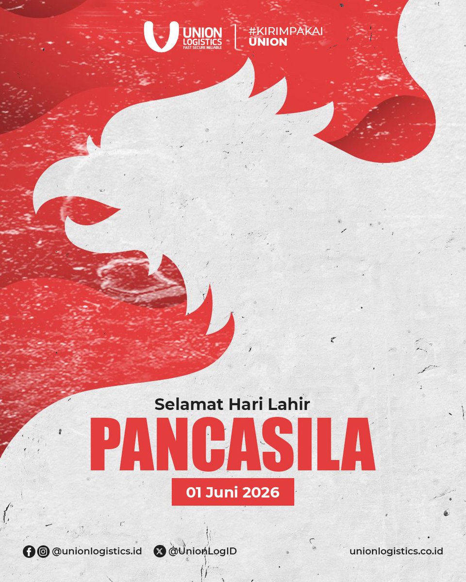 UnionLogID's tweet photo. Selamat Hari Lahir Pancasila. Nilai persatuan, gotong royong, dan keadilan sosial menjadi fondasi kami dalam menghubungkan setiap pengiriman, menyatukan jarak, dan melayani Indonesia dengan sepenuh hati. https://t.co/kHXwJkp3PK
