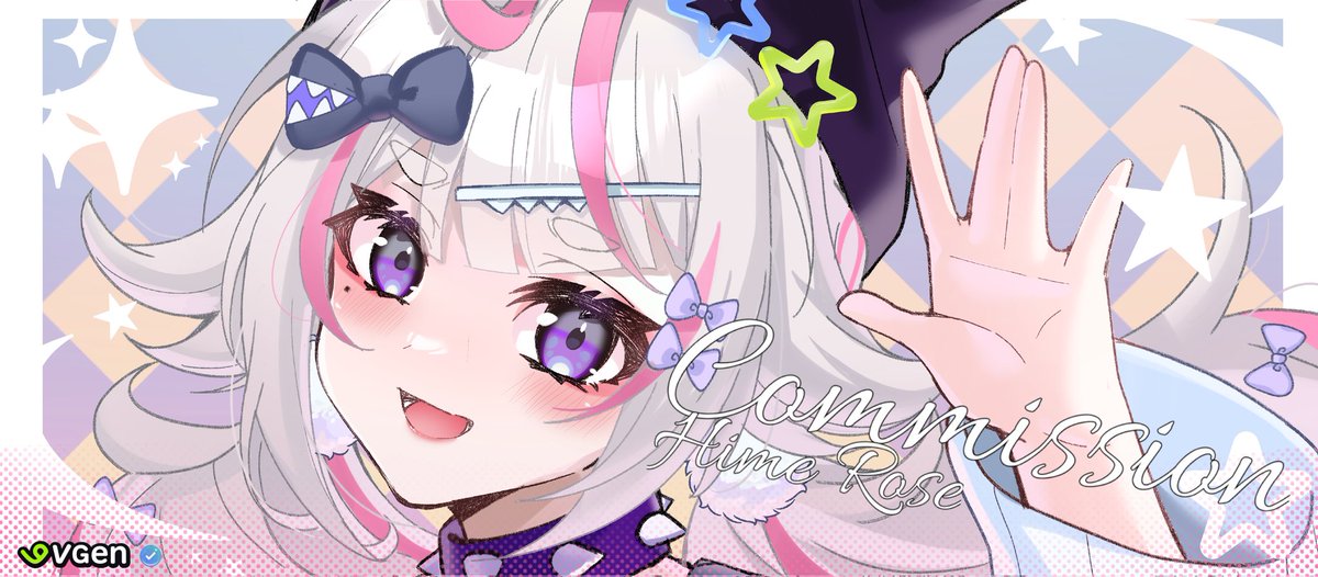 HimeRose2's tweet photo. Comms work
• get surprise me banner icon $15  on my VGen

#VGenComm 
#Commission https://t.co/egTKJXyFyG