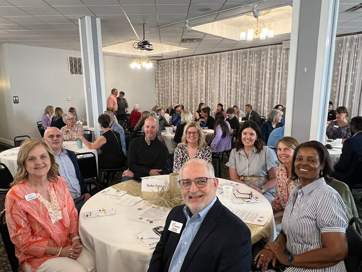 BronesHuber's tweet photo. Honored to start my birthday at the Blessings for Breakfast fundraiser for Center for Lay Ministries Food Pantry &amp; Bliss House. Thanks Kara Brown for all you and your team and volunteers do to help so many in our community. @DukeEnergy was proud to be a sponsor. https://t.co/ifoeqFahBa