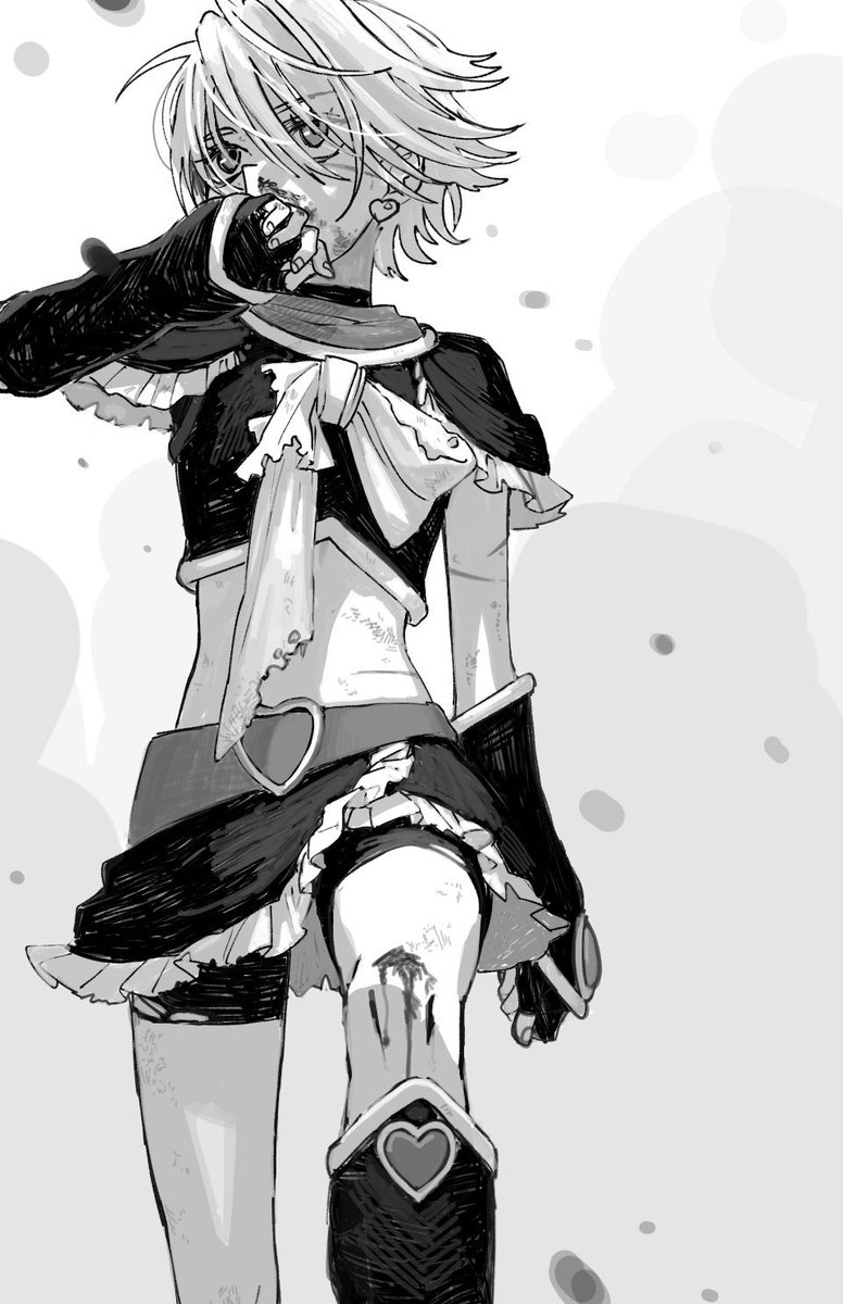 PrideEmbodied's tweet photo. Blood, Bruises and battles hard fought.

She’s defeated everything from demons to kaiju and she’s still not done protecting this planet.

She’s the heroine that will never run from a battle, the honorable Cure Black.

🖤: Intersex Portrayal. https://t.co/TN1SfsWgpx