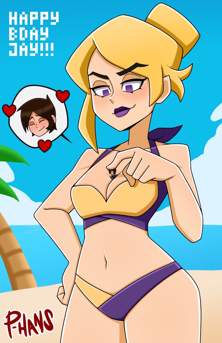 PHans101's tweet photo. Happy Birthday to @JayVenatus! 

Looks like Miss Information has got plans for him.

#sizetwitter #gameoverse https://t.co/fR5T3u2DHz