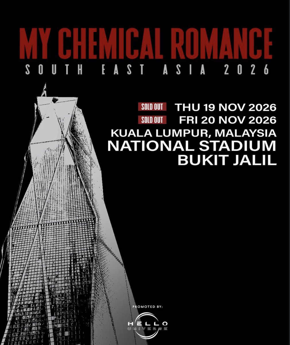 alipsyazwan62's tweet photo. Hello MCR loversss 💖✨

Aku ada 2 tiket MCR 🥹

📅 Date: 
19 Nov 2026 (1st Day)

🎟 Seats: 
Zone C, Section 104, Row J, Seat 06 &amp; 07

💵 Price: 
RM650 each (incl. tax)

Perfect view + worth the price 🫶🏻
Serious buyers only, DM sentiasa dibuka 💌 https://t.co/mUZSZSi2EV